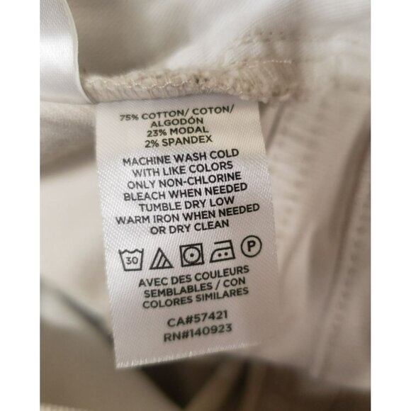 Loft High Waist Skinny Pants Size 34/18 Petite Corduroy Regular Fit Beige - Picture 6 of 7